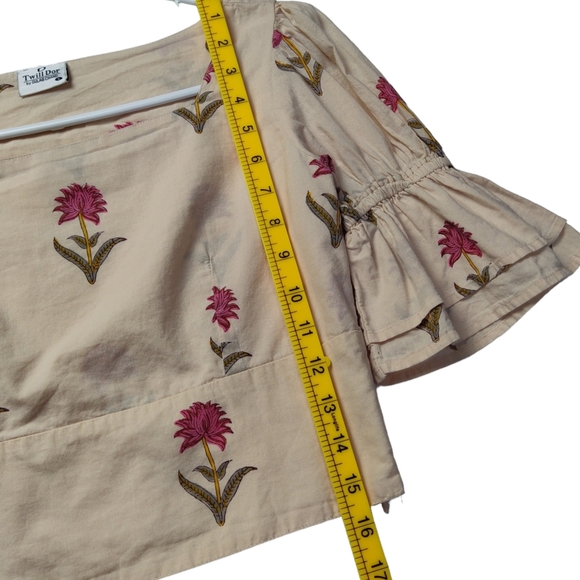 Twill Dor by GULAB CHAND Floral Print Crop Size Small Made In India - Picture 9 of 10